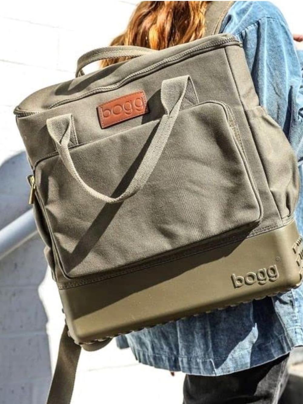 Bogg Canvas Canvas Weekender Boat Travel  Backpack in Olive Green
